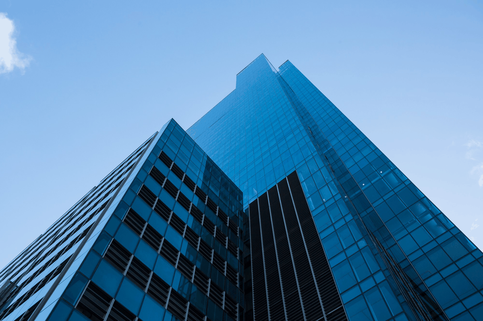 Modern glass office towers