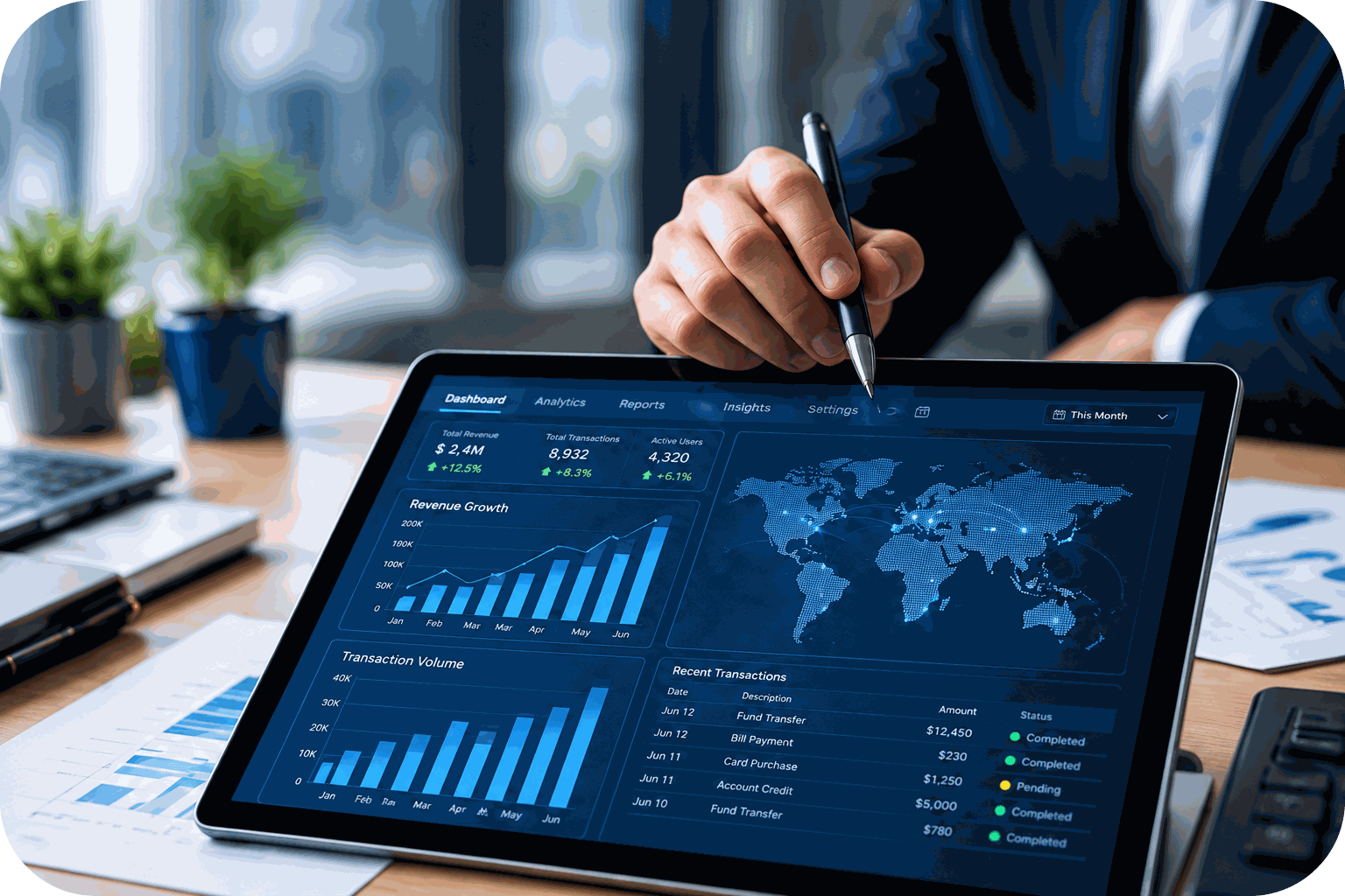 Banking and financial services professional environment